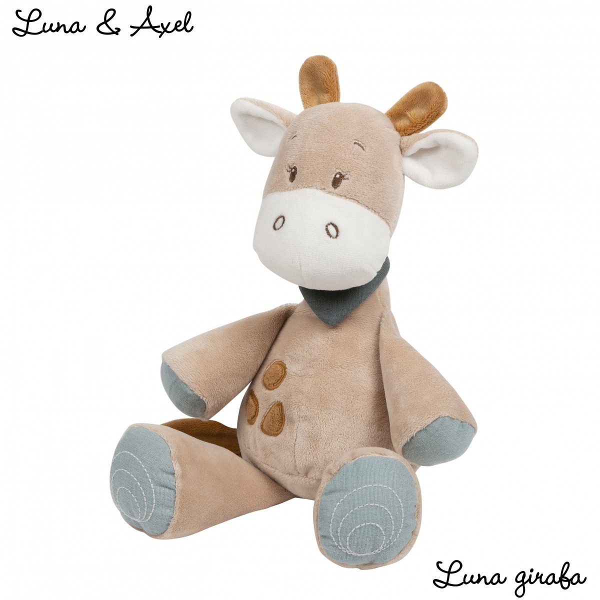 Jucarie de plus Luna Girafa, 30 cm, 0 luni+, Nattou