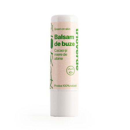 Balsam de buze, Cacao si Miere de albine, 5 g, Trio Verde
