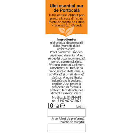 Ulei esential pur din portocale, 10 ml, Fares 722951