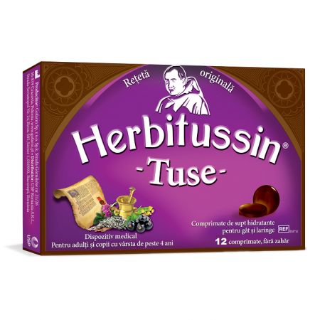 Herbitussin Tuse, 12 comprimate, USP