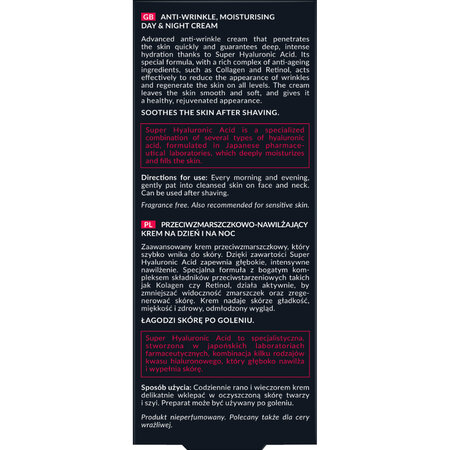 Crema anti-imbatranire de zi si noapte pentru barbati, 50 ml, Hada Labo Tokyo 802081