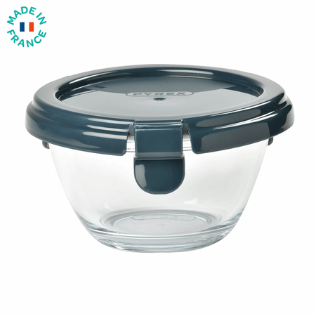 Recipient ermetic din sticla Pyrex, Dark Blue, Beaba 558456