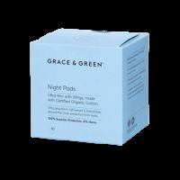 Absorbante bumbac organic cu aripioare de Noapte, 10 bucati, Grace and Green