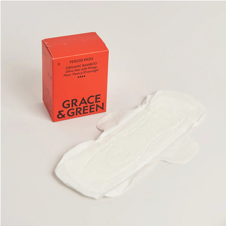 Absorbante bambus cu aripioare de Noapte, 8 bucati, Grace and Green 693286