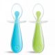 Set 2 lingurite pentru bebelusi Gentle Scoop, Blue/Green, Munchkin 558756