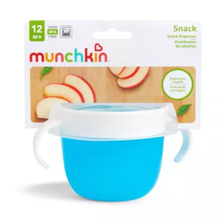 Recipient pentru gustari Snack, 12 luni, Blue, Munchkin 558760