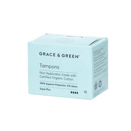 Tampoane bumbac organic fara aplicator Super Plus