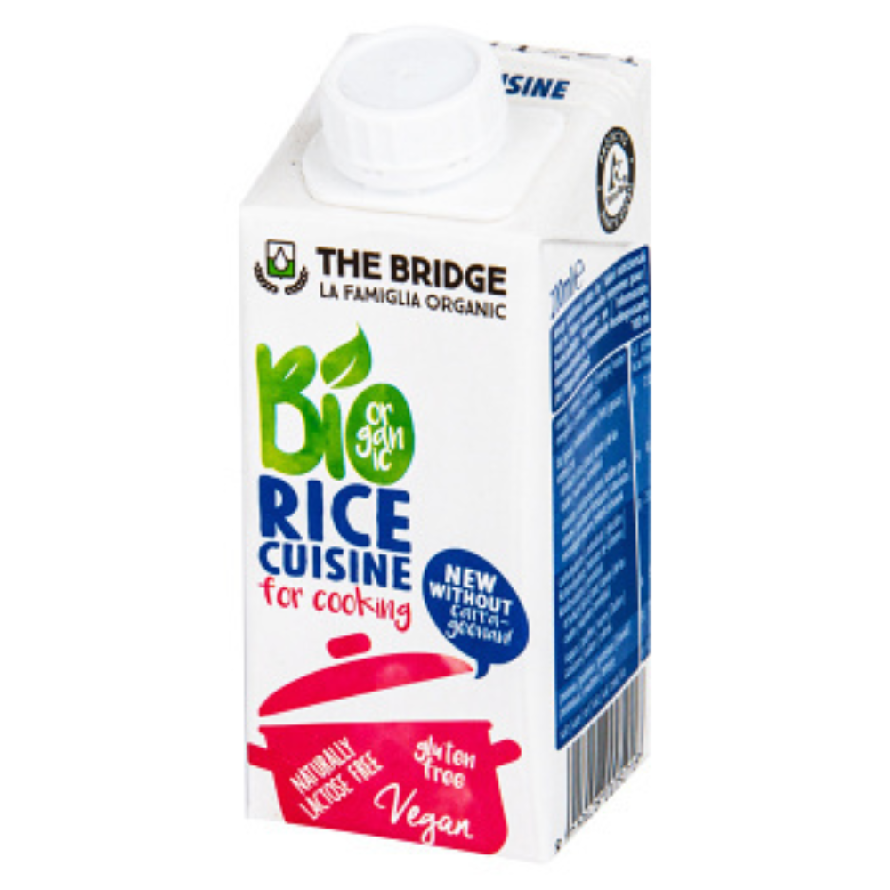 Crema vegetala Bio din orez pentru gatit, 200 ml, The Bridge