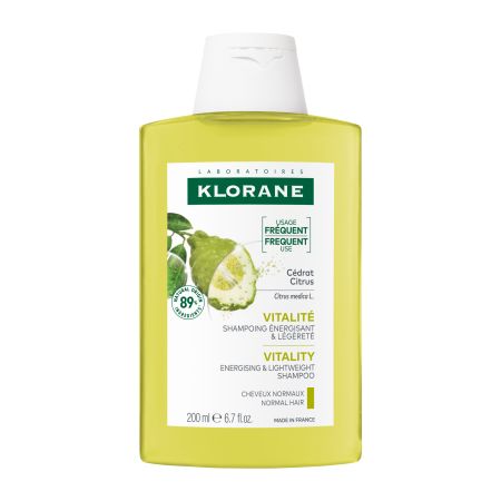 Sampon cu pulpa de citrice Bio pentru par normal spre gras, 200 ml, Klorane