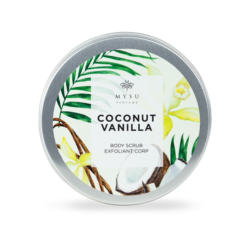 Exfoliant pentru corp, Coconut si Vanilla, 185 ml, Mysu Perfume