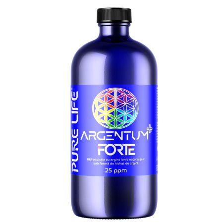 Argint nanocoloidal Argentum+ Forte, 480 ml, Pure Life