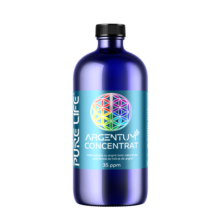 Argint nanocoloidal Argentum+ Concentrat, 35 ppm, 480 ml, Pure Life