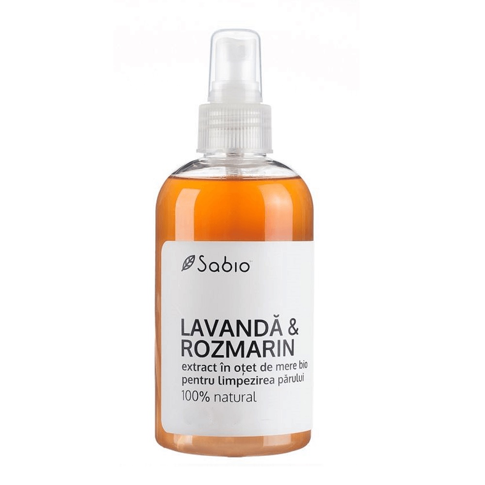 Extract bio de lavanda si rozmarin in otet de mere, 300 ml, Sabio