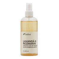 Extract botanic in otet de mere cu lavanda si rozmarin pentru clatirea parului, lavanda si rozmarin, 300 ml, Sabio