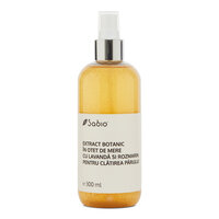 Extract botanic in otet de mere cu lavanda si rozmarin pentru clatirea parului, lavanda si rozmarin, 300 ml, Sabio
