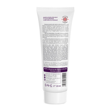 Sampon pentru par uscat cu aloe si brusture, 250 ml, Vivanatura 765742