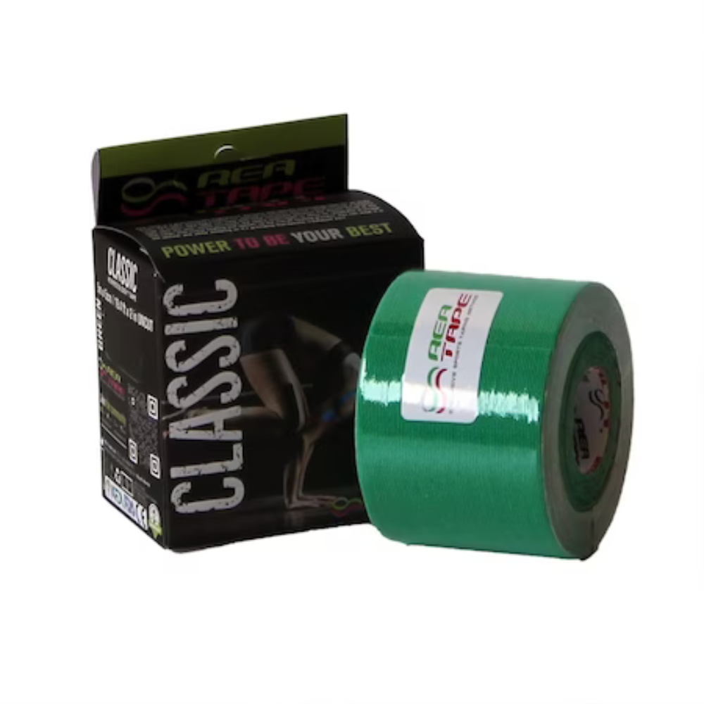 Banda kinesiologica premium Classic, Verde, 5cm x 5m, Rea Tape