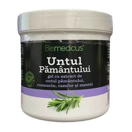 Gel Untul pamantului, rozmarin si mentol, 250 ml, Biomedicus