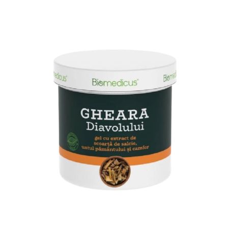 Gel Gheara Diavolului cu extract de Salcie, Untul Pamantului si Camfor, 250 ml, Biomedicus