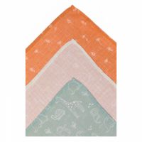 Set scutece din muselina, 75 x 75 cm, 3 bucati, Fillikid