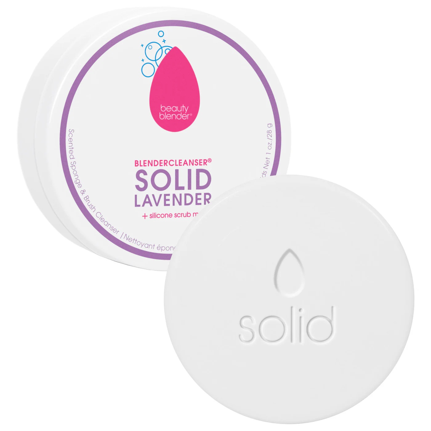 Sapun solid pentru curatare ustensile machiaj Blendercleanser Lavender, 28 g, Beauty Blender