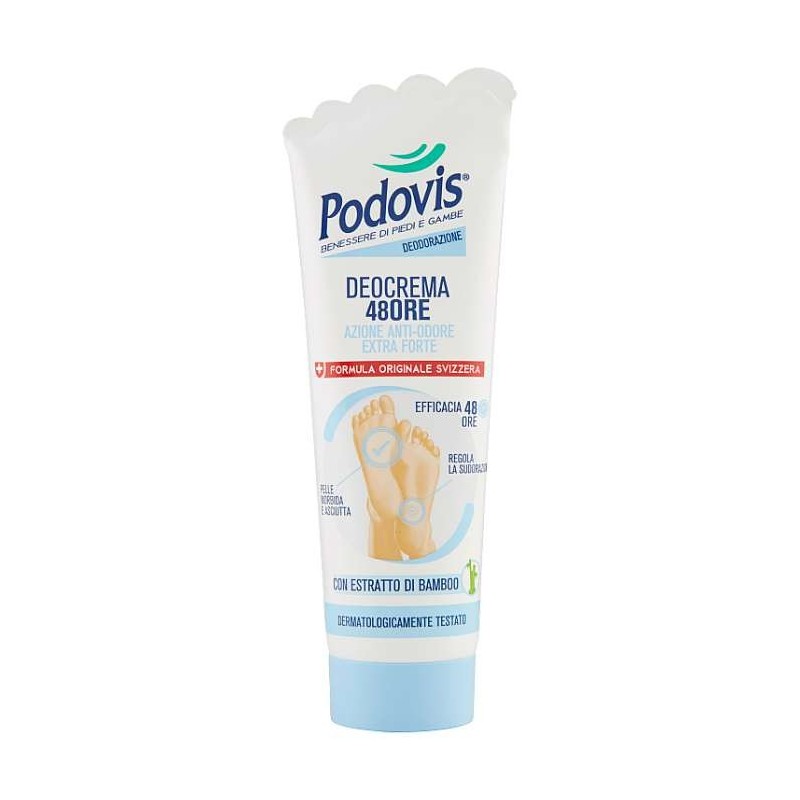 Crema antiperspiranta cu extract de bambus pentru picioare 48h, 100 ml, Podovis