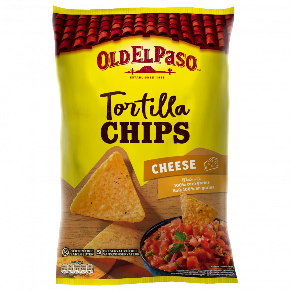 Tortilla chips cu branza, 185 g, Old El Paso