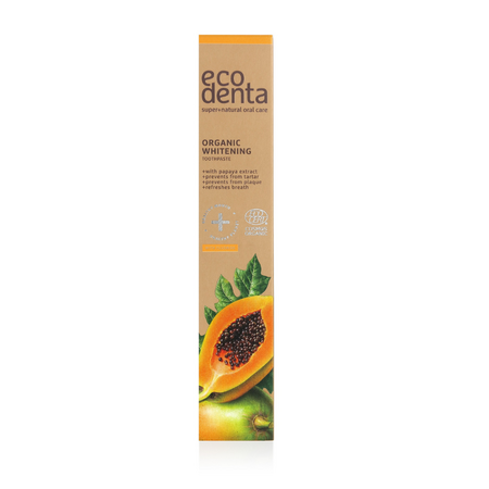 Pasta de dinti organica pentru albire cu extract de papaya, 75 ml, Ecodenta 560268