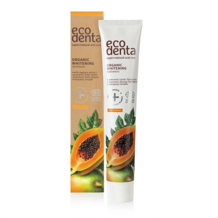 Pasta de dinti organica pentru albire cu extract de papaya