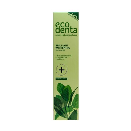 Pasta de dinti pentru albire cu ulei de menta, extract de salvie si Kalident, 100 ml, Ecodenta 560333