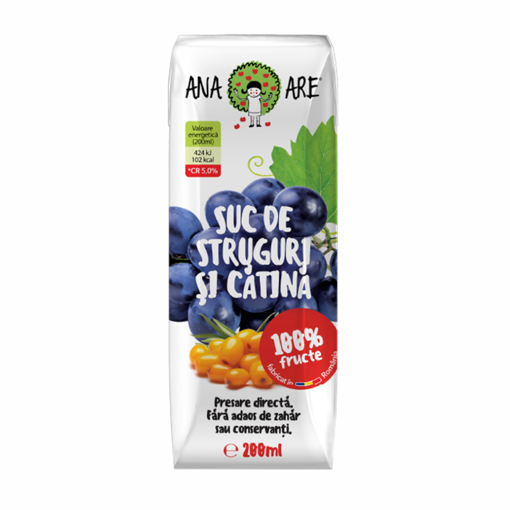 Suc de struguri si catina, 200 ml, Ana Are