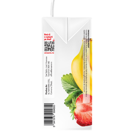 Suc de mere, capsuni si banane, 200 ml, Ana Are 616814