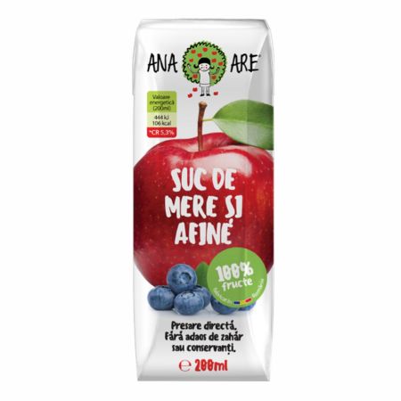 Suc de mere si afine, 200 ml, Ana Are