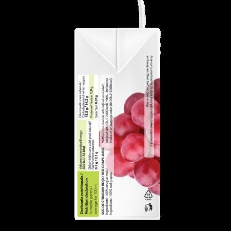 Suc de struguri rosii, 200 ml, Ana Are 616800