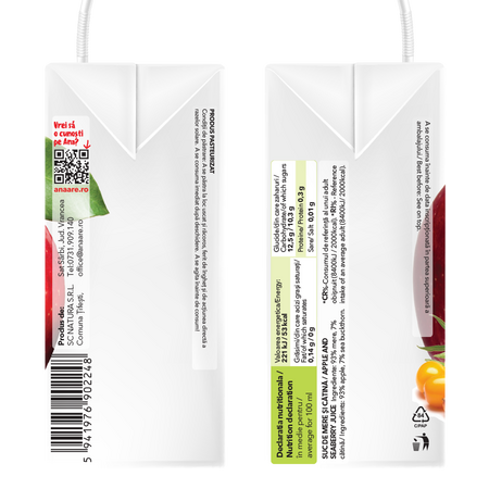 Suc de mere si catina, 200 ml, Ana Are 616782