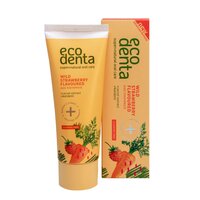 Pasta de dinti pentru copii cu aroma de capsuni si morcov, 75 ml, Ecodenta