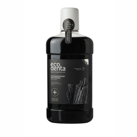 Apa de gura cu carbune cu efect de albirea dintilor, 500 ml