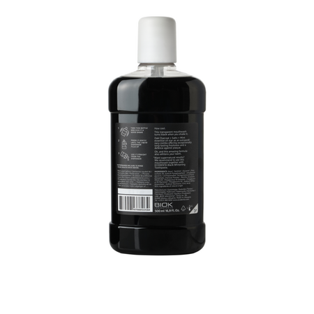 Apa de gura cu carbune cu efect de albirea dintilor, 500 ml, Ecodenta 560451
