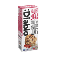Biscuiti fara zahar adaugat cu bucatele de ciocolata si goji, 135 g, Diablo