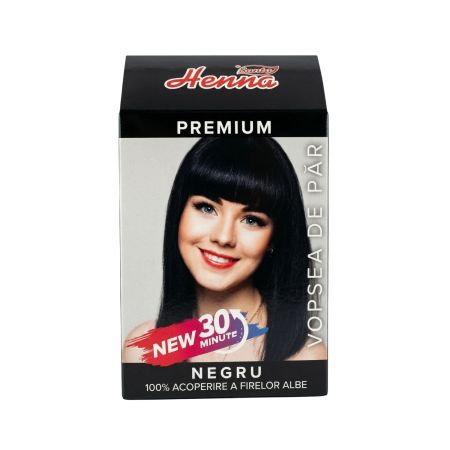 Vopsea de par Sonia Henna, negru, 60 g, Kian Cosmetics