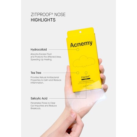 Plasturi hidrocoloidali pentru nas Zitproof Nose, 10 bucati, Acnemy 688680