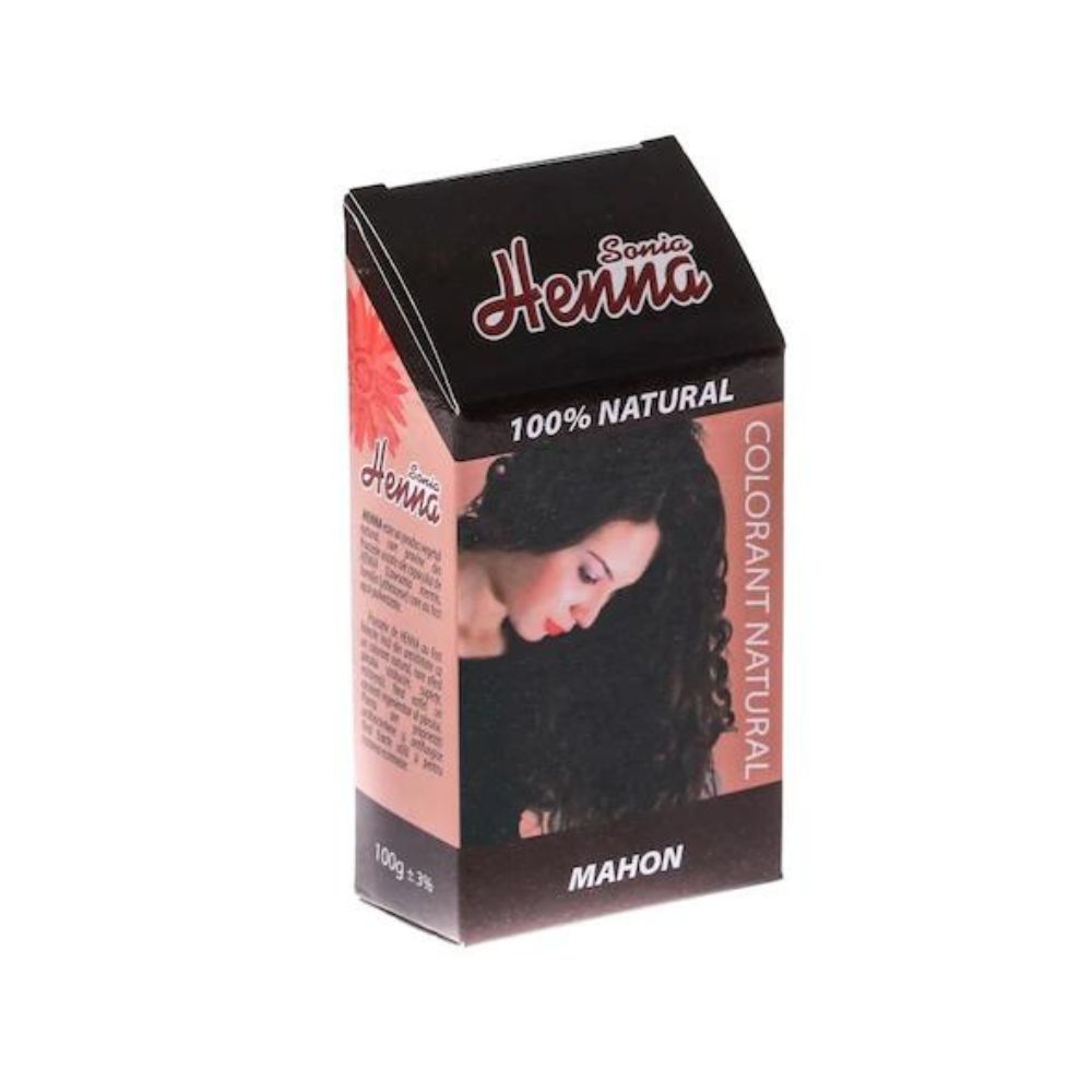 Colorant natural pentru par Sonia Henna, 100 g, Nuanta Mahon, Kian Cosmetics