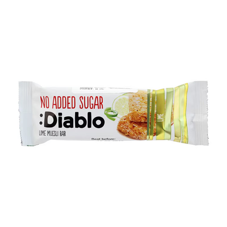 Baton fara zahar cu muesli si lime Diablo,