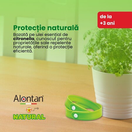 Bratara cu ulei esential, +3 ani, 2 bucati, Alontan 711554