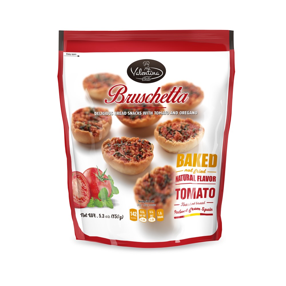 Paine coapta cu rosii si oregano Bruschetta, 150g, Valentina Snacks