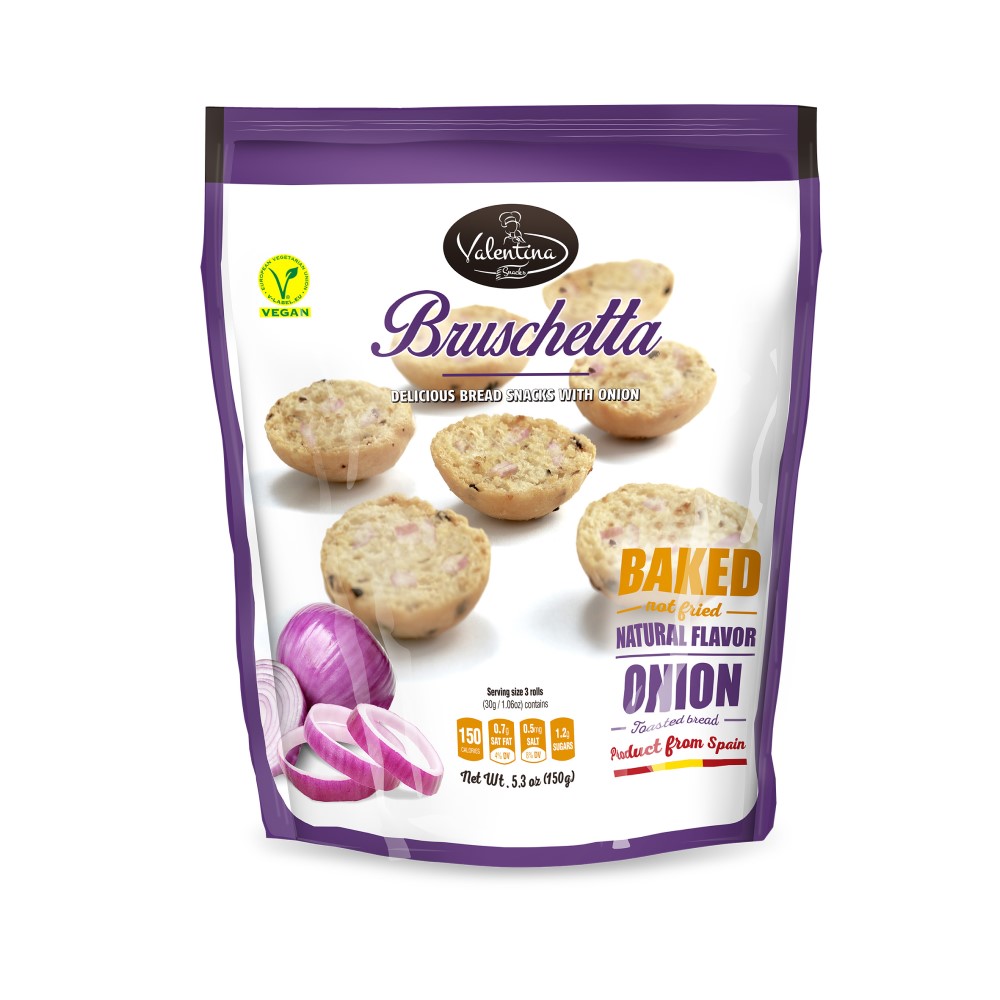 Paine coapta cu ceapa Bruschetta, 150 g, Valentina Snacks