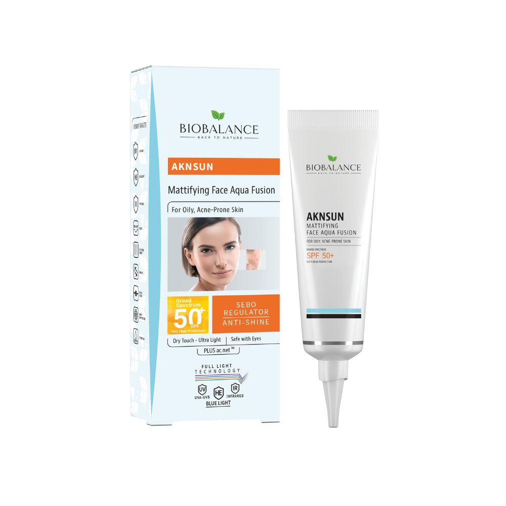 Crema protectie solara SPF 50+, matifianta, pentru ten acneic si gras AknSun, 40 ml, Bio Balance