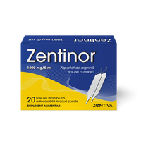 Zentinor, aspartat de arginina1000 mg/5ml, 20 fiole buvabile, Zentiva