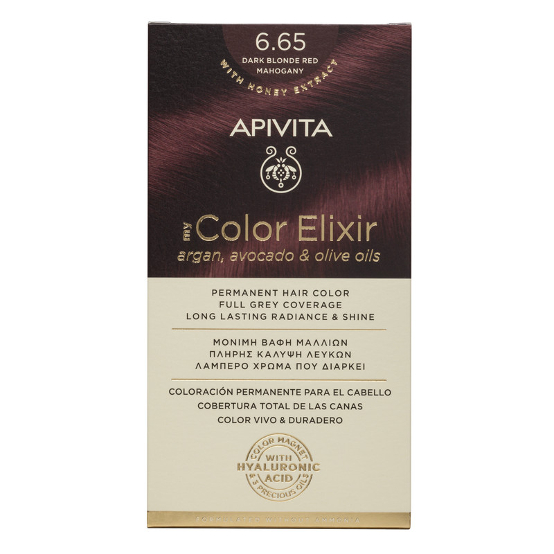 Vopsea de par My Color Elixir, Nuanta 6.65, Apivita