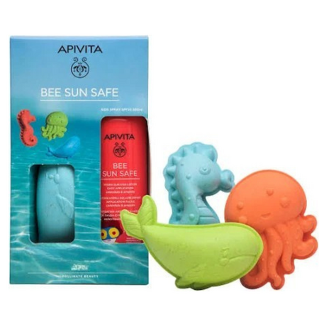 Pachet Spray copii SPF50 200 ml & jucarii pentru plaja Bee Sun Safe, Apivita
